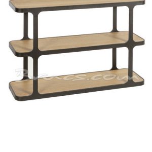 Consola yoma-s roble y hierro 3 estantes Consola yoma-s roble y hierro 3 estantes