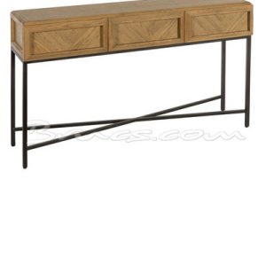Consola divide-l roble y hierro con 3 cajones Consola divide-l roble y hierro con 3 cajones