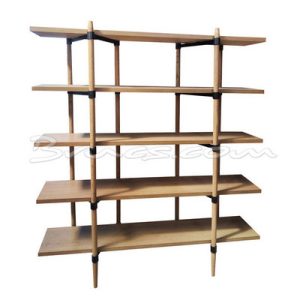 Estantería zarakas roble y hierro Estantería zarakas roble y hierro