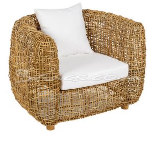 Sillón mali rattan natural con cojín Sillón mali rattan natural con cojín