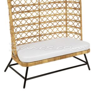 Butaca doble uganda rattan y tejido natural respan