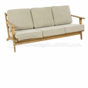 Sofá 3 plazas sungai estructura roble c/ cojín