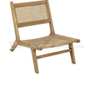Butaca ridge roble y  rattan tejido natural