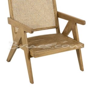 Sillón dake roble y rattan tejido natural Sillón dake roble y rattan tejido natural