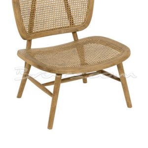 Butaca zand roble y rattan tejido natural