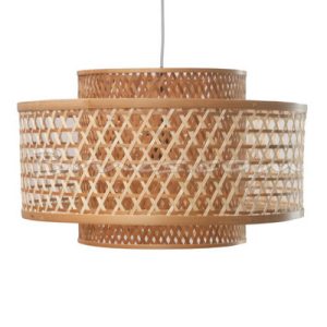 Lámpara gr. dingo bambú natural y blanco