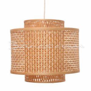 Lámpara pq. lingo bambú natural y blanco