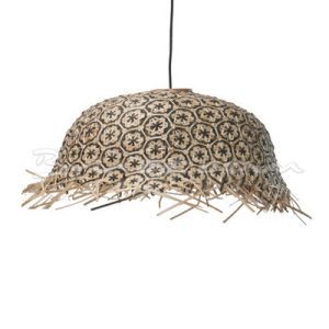 Lámpara flowy bambú natural y negro