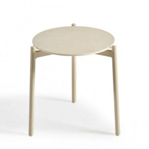 Mesa auxiliar para exterior aluminio y cerámica