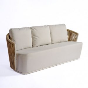 Sofá de cuerda y aluminio líneas rectas Sofá de cuerda y aluminio líneas rectas