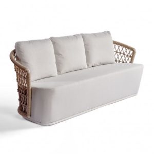 Sofá de cuerda y aluminio estructura red Sofá de cuerda y aluminio estructura red