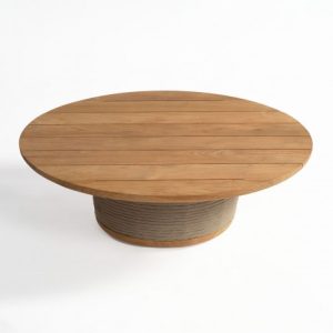 Mesa de centro redonda cuerda y teca 100 Mesa de centro redonda cuerda y teca 100