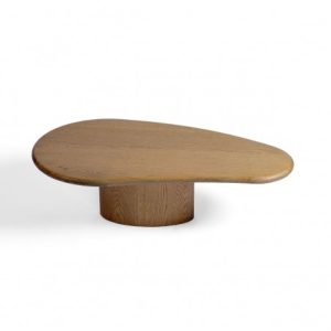 Mesa de centro irregular de madera natural 120