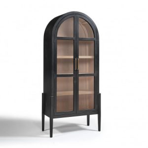 Vitrina parte superior ovalada roble oscuro