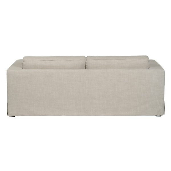 Sofá 3 plazas beige tejido siena 222 x 95 x 80 cm