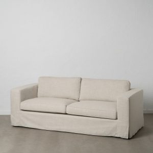 Sofá 3 Plazas Beige Tejido Siena 222 X 95 X 80 Cm Sofá 3 Plazas Beige Tejido Siena 222 X 95 X 80 Cm