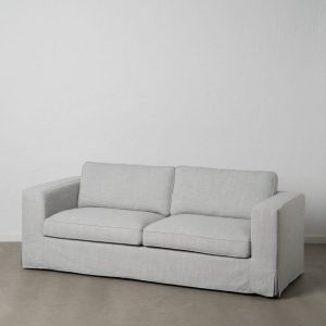 Sofá 3 Plazas Gris Tejido Siena 222 X 95 X 80 Cm Sofá 3 Plazas Gris Tejido Siena 222 X 95 X 80 Cm