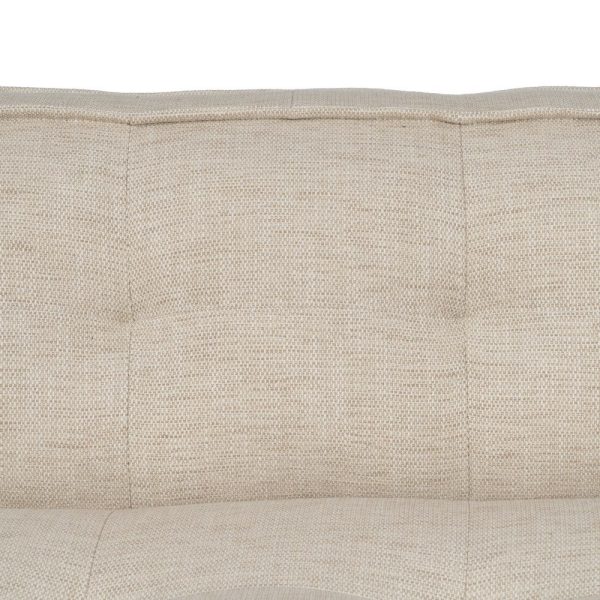 Sofá 3 plazas beige tejido sibaris 218 x 102 x 77 cm