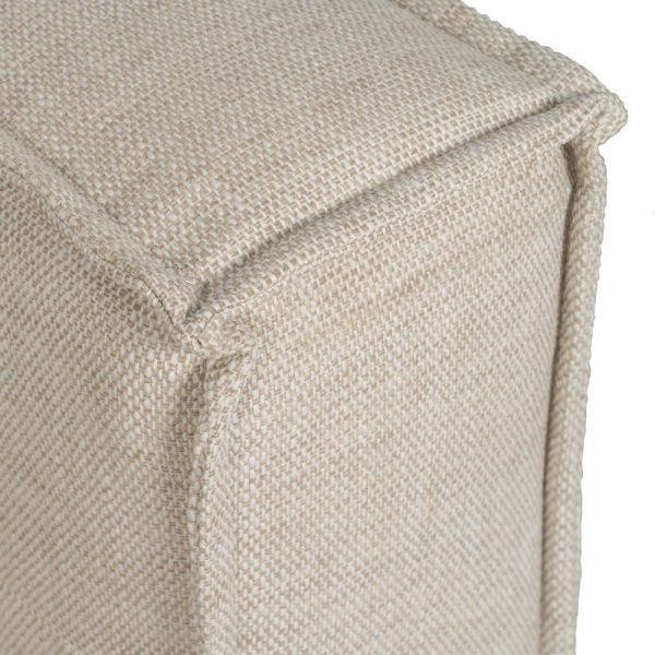 Sofá 3 plazas beige tejido sibaris 218 x 102 x 77 cm