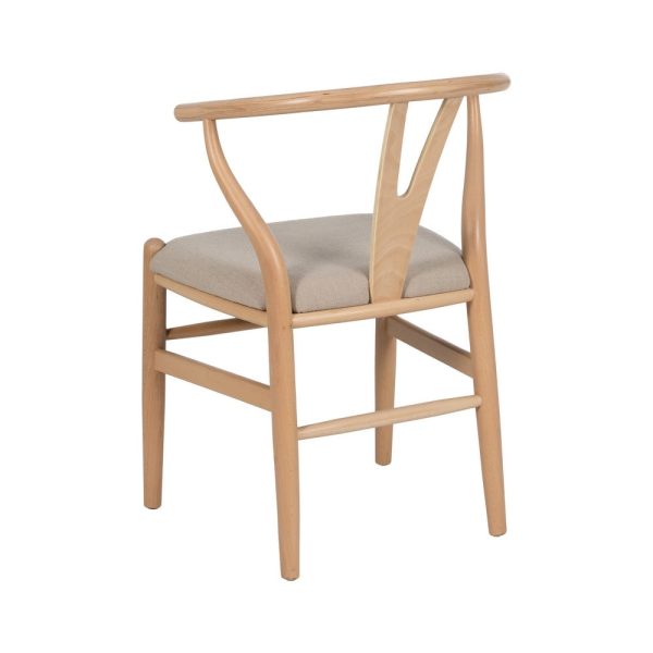 Silla natural tejido-madera salón 53 x 55 x 80 cm