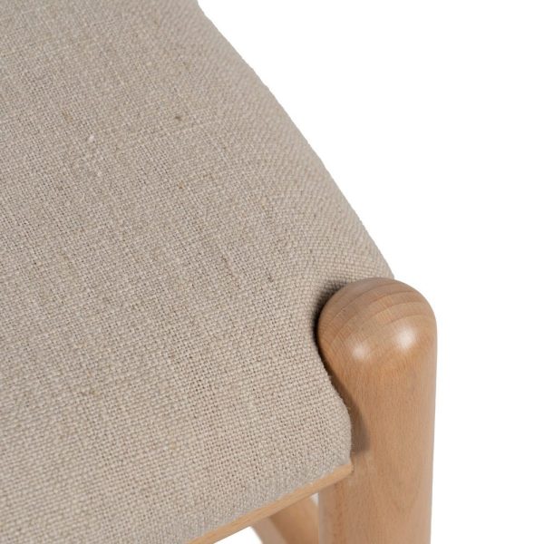 Silla natural tejido-madera salón 53 x 55 x 80 cm