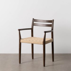 Silla Marrón Madera / Fibra Salón 58 X 49 X 78,50 Cm