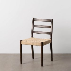 Silla Marrón Madera / Fibra Salón 44 X 50 X 80 Cm Silla Marrón Madera / Fibra Salón 44 X 50 X 80 Cm