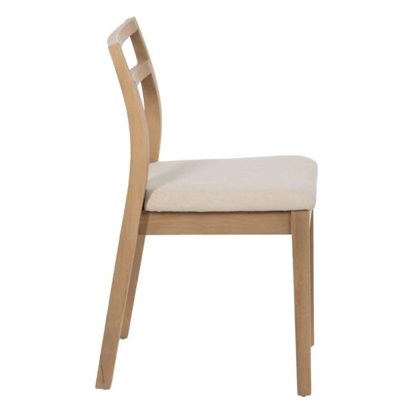 Silla natural-beige tejido-madera 41 x 50 x 81 cm