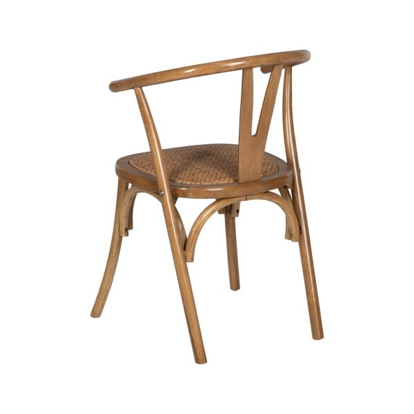 Silla miel madera-ratán 55 x 50 x 81 cm