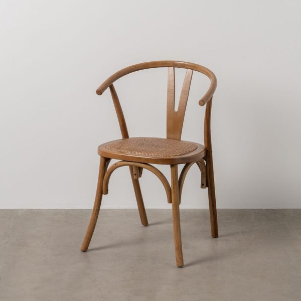 Silla miel madera-ratán 55 x 50 x 81 cm