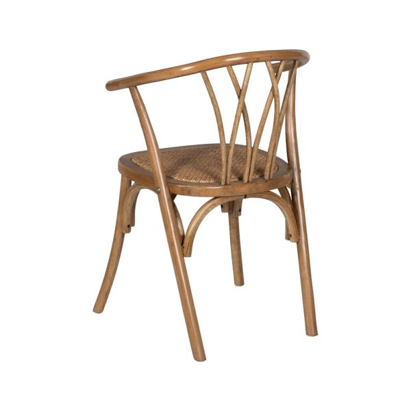 Silla miel madera-ratán 55 x 50 x 81 cm