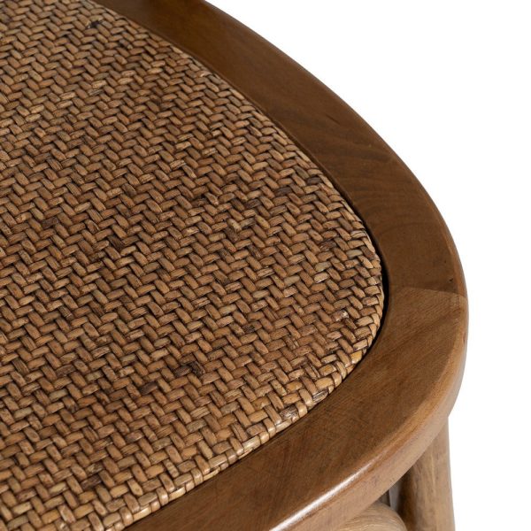 Silla miel madera-ratán 55 x 50 x 81 cm