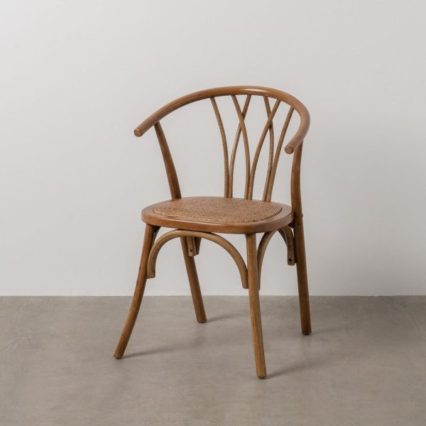 Silla miel madera-ratán 55 x 50 x 81 cm