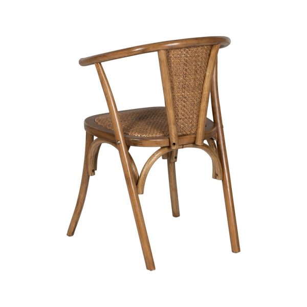 Silla miel madera-ratán 55 x 50 x 81 cm