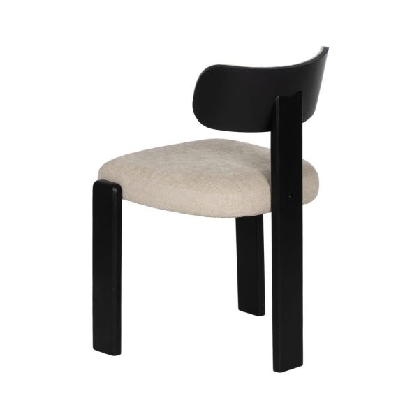 Silla negro-blanco madera 52 x 53 x 77 cm