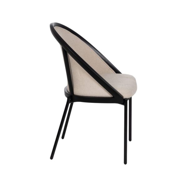 Silla negro-blanco acero / plástico 54 x 47,50 x 82,30 cm