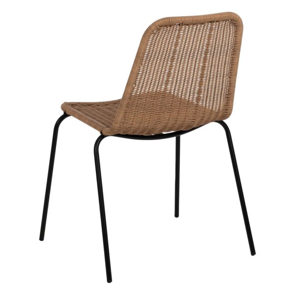 Silla natural pe-acero salón 52 x 57 x 82 cm