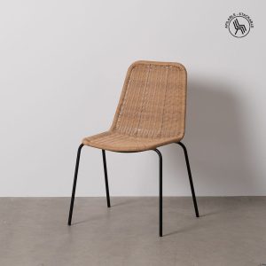 Silla Natural Pe-Acero Salón 52 X 57 X 82 Cm Silla Natural Pe-Acero Salón 52 X 57 X 82 Cm