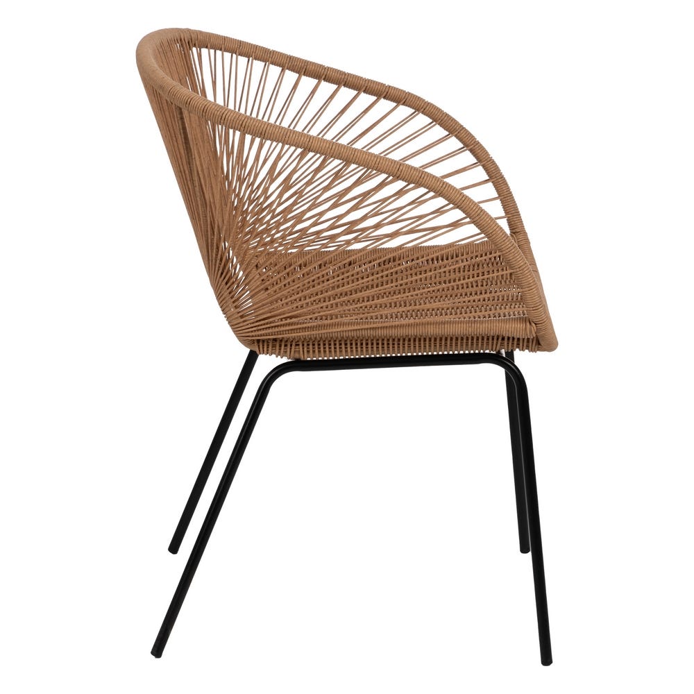 Silla Natural Pe-Acero Salón 57 X 58 X 81 Cm Silla Natural Pe-Acero Salón 57 X 58 X 81 Cm