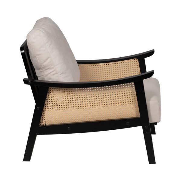 Sillón blanco-negro madera-mdf 69,50 x 83 x 80 cm