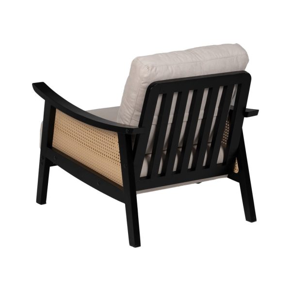 Sillón blanco-negro madera-mdf 69,50 x 83 x 80 cm