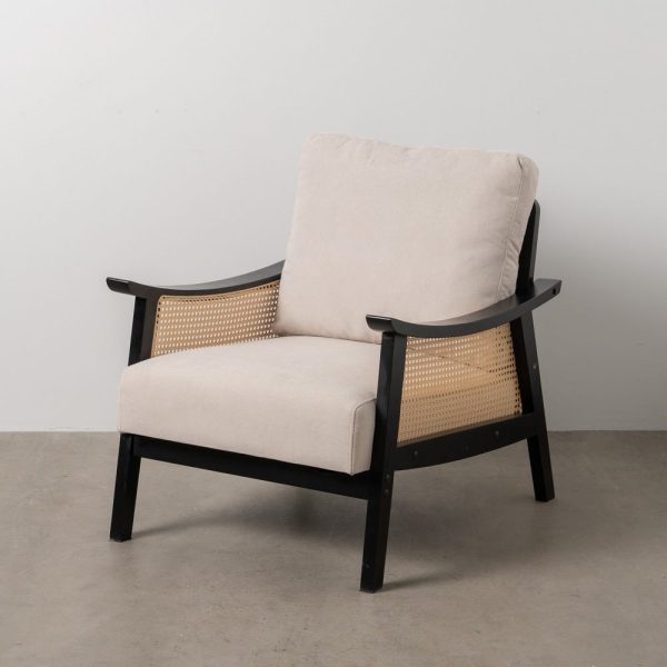 Sillón blanco-negro madera-mdf 69,50 x 83 x 80 cm