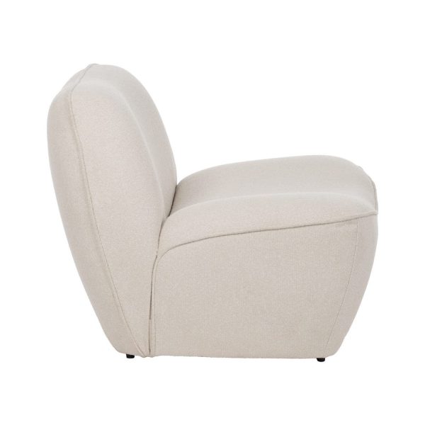 Sillón blanco mdf-tejido 71 x 81 x 66 cm