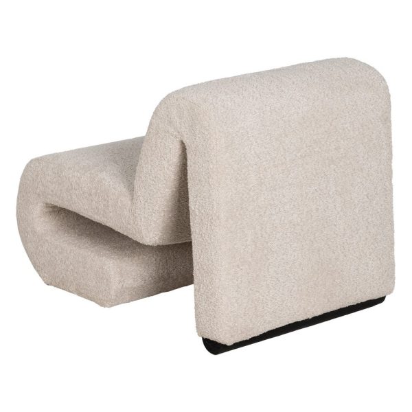 Sillón beige tejido salón 60 x 90 x 63 cm