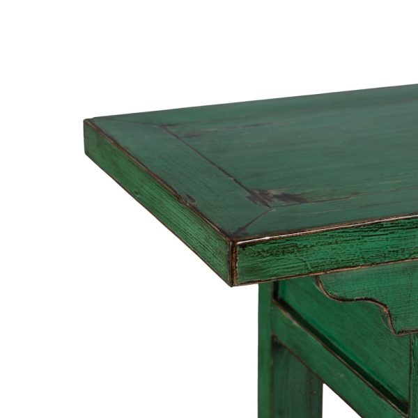 Consola verde madera-mdf 178 x 38 x 85 cm