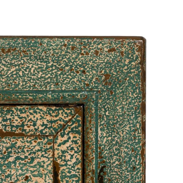 Mueble auxiliar verde envejecido 117 x 38 x 90 cm