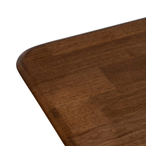 Mesa comedor marrón-negro madera-metal 180 x 80 x 76 cm