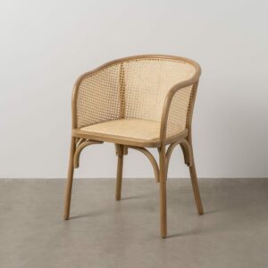 Silla Natural Madera-Ratán 56 X 58 X 77 Cm Silla Natural Madera-Ratán 56 X 58 X 77 Cm