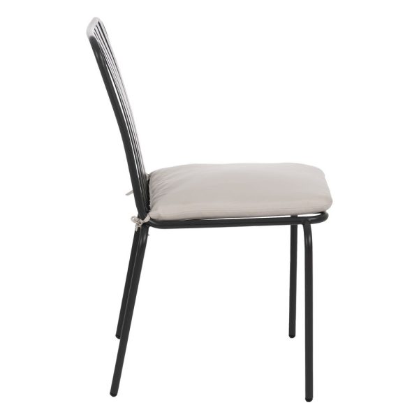 Silla antracita acero exterior 52 x 57 x 87 cm