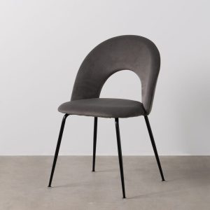 Silla Taupe Tejido-Metal Contract 49 X 60 X 81 Cm Silla Taupe Tejido-Metal Contract 49 X 60 X 81 Cm